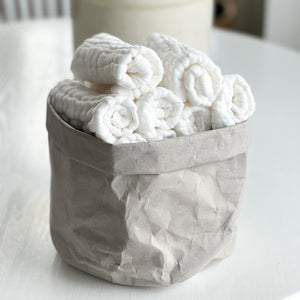 Natural Muslin Cotton Washcloth - Bundle of 3
